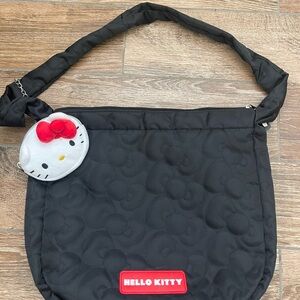 Hello Kitty Black Quilted Bag with Red Accents